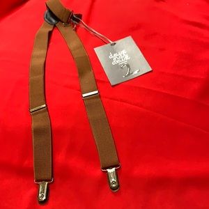 Deux par deux small golden oak suspenders. NWT!